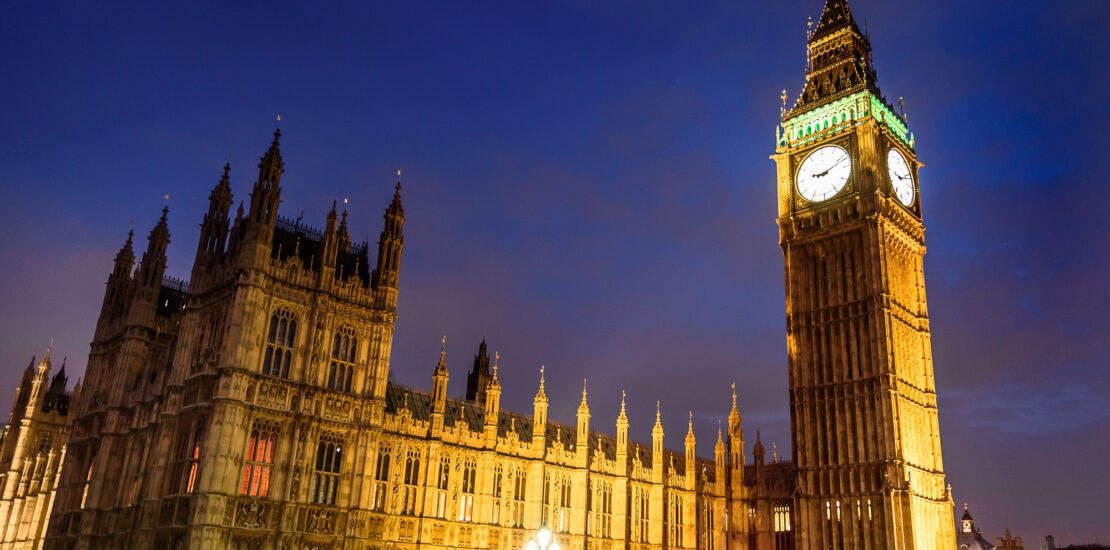 Big Ben Clock Tower and House of Parliament in the night, London, UK