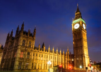 Big Ben Clock Tower and House of Parliament in the night, London, UK